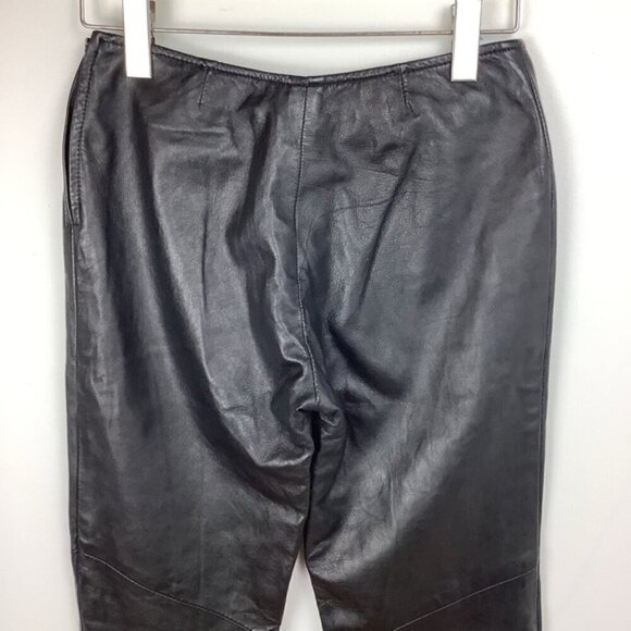 DANIER STRAIGHT BLACK LEATHER MOTO PANTS 4 - Picture 6 of 9
